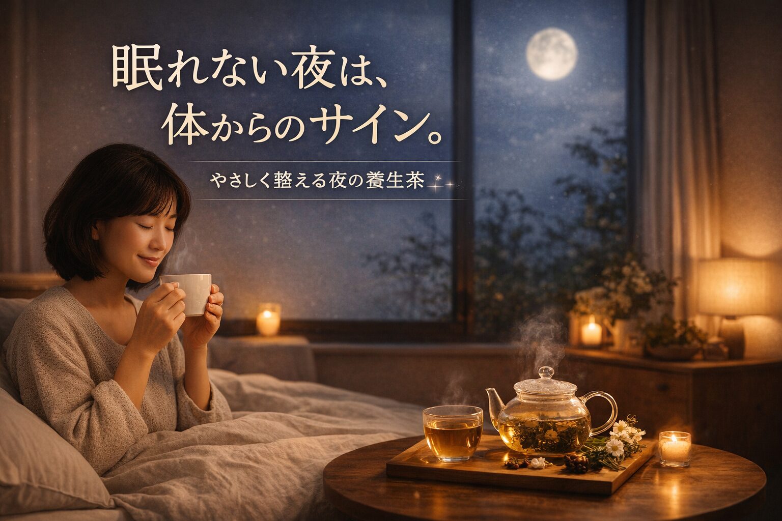 眠れない夜は、体からのサイン。やさしく整える夜の養生茶