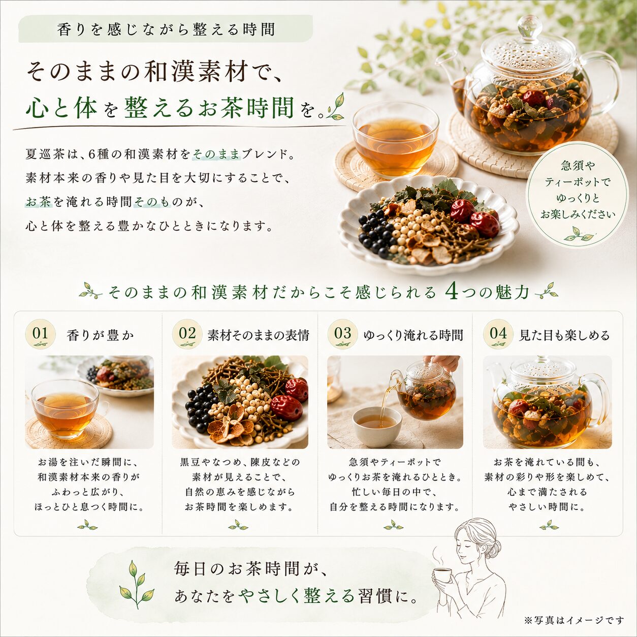 夏巡茶(なつめぐりちゃ) ~軽やかに過ごすための養生茶~ - 画像 (4)