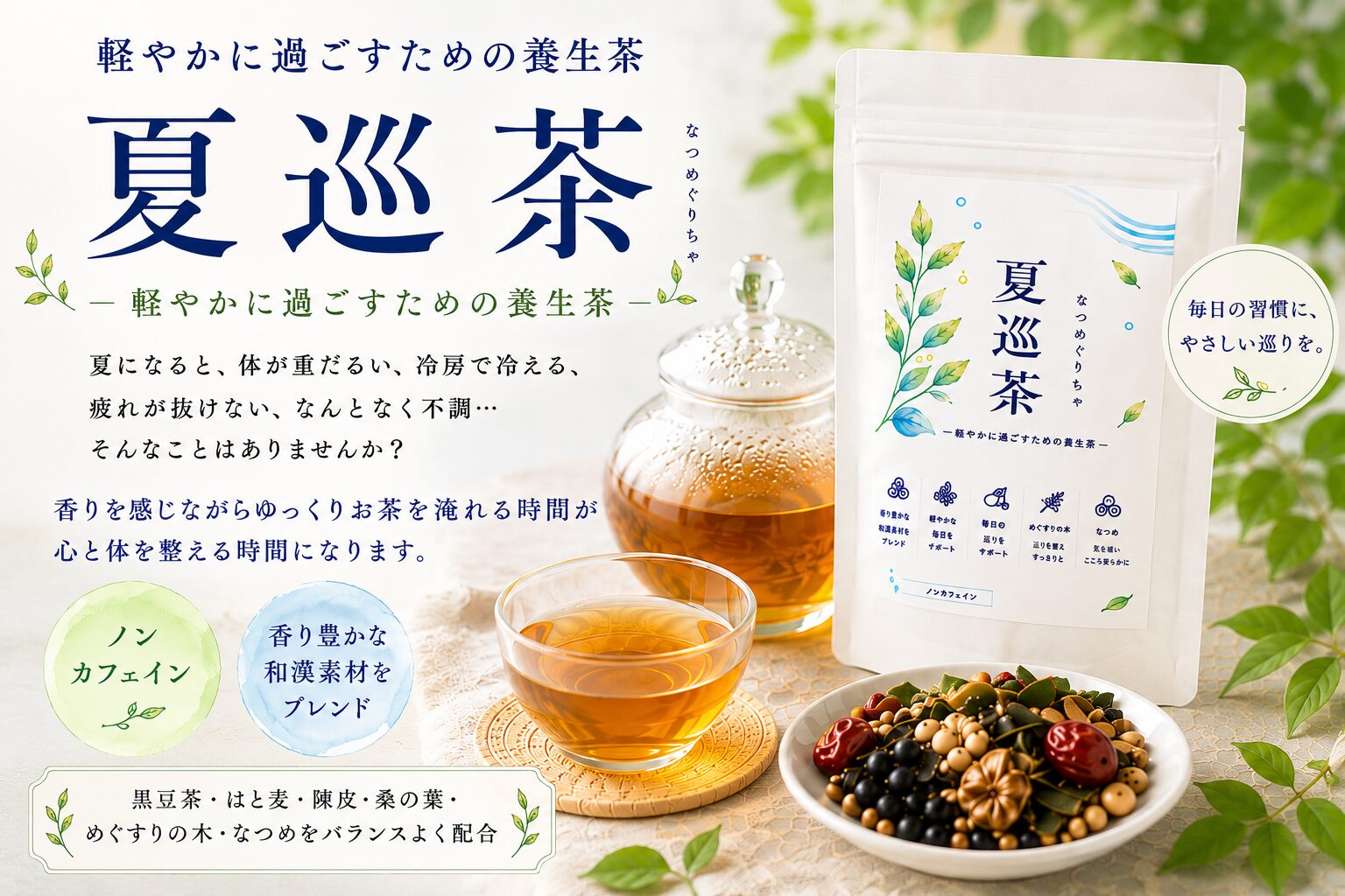 夏巡茶(なつめぐりちゃ) ~軽やかに過ごすための養生茶~