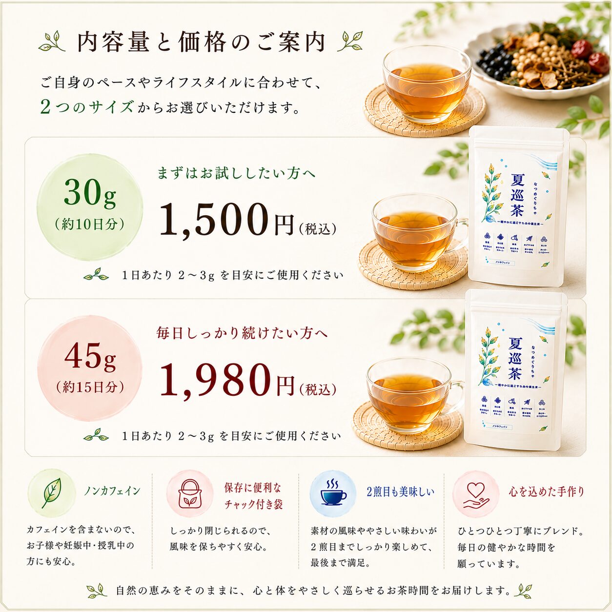 夏巡茶(なつめぐりちゃ) ~軽やかに過ごすための養生茶~ - 画像 (5)